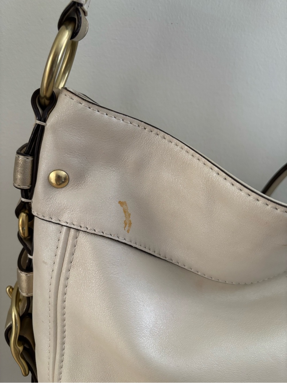 Coach Maggie White Leather Hobo Shoulder Bag Style 12939! - Picture 10 of 15